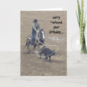 Rodeo Belated Birthday, (lite uppbunden!) Kort