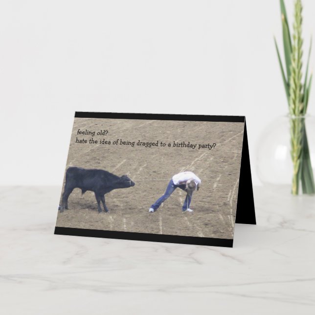 Rodeo Birthday for Old Timer (presenter!) Tack Kort (Framsida)