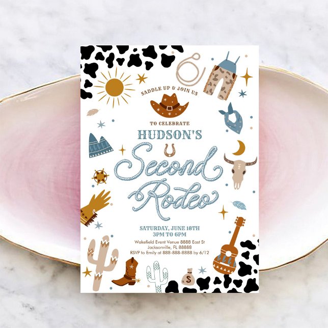 Rodeo Birthday Invitation Western Theme Inbjudningar (Skapare uppladdad)