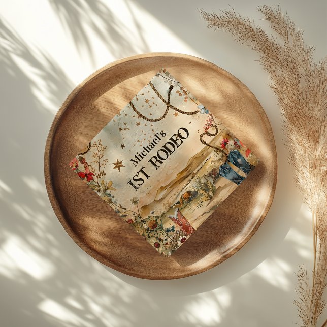 Rodeo Boots & Cactus 1st Birthday Pappersservett (Skapare uppladdad)