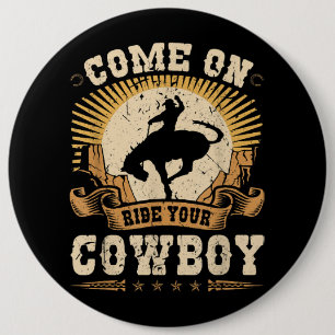 Rodeo Bronc Riding Ride din Cowboys Bucking Horse Knapp