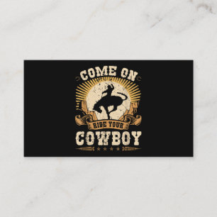 Rodeo Bronc Riding Ride din Cowboys Bucking Horse Visitkort