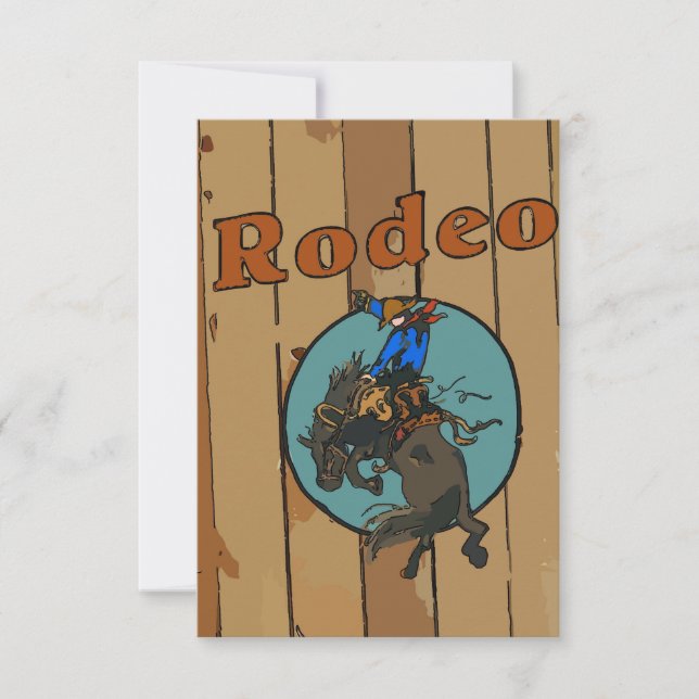 Rodeo Bucking Horse Card (Framsida)