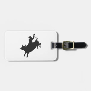 Rodeo Bull Ride silhouette Bagagebricka