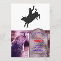 Rodeo Bull Ride silhouette