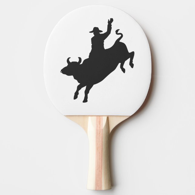 Rodeo Bull Ride silhouette Pingisracket (Framsidan)