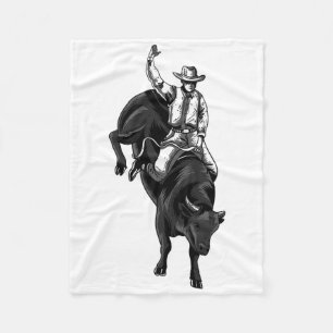 Rodeo Bull Rider for Cowboys  Hors Fleecefilt