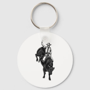 Rodeo Bull Rider for Cowboys Hors Nyckelring