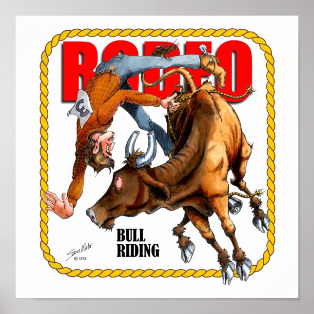 Rodeo Bull Rider Poster (Framsidan)
