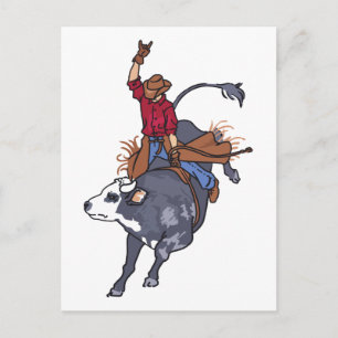 Rodeo Bull Rider Vykort