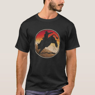 Rodeo Bull Riding Cowboy Bull Rider Western Retro T Shirt