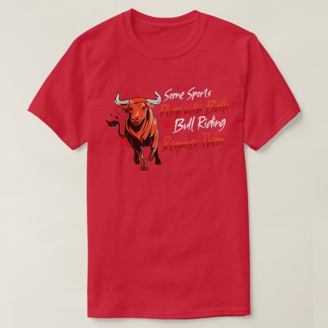 Rodeo Bull Riding Livestock Show Farmer Cattle Cow T Shirt (Design framsida)