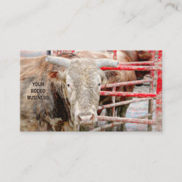 Rodeo Bull Rustic Land Western Visitkort