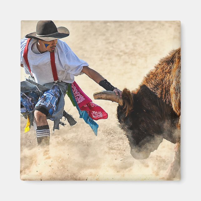 Rodeo Bullfighter Magnet (Framsidan)