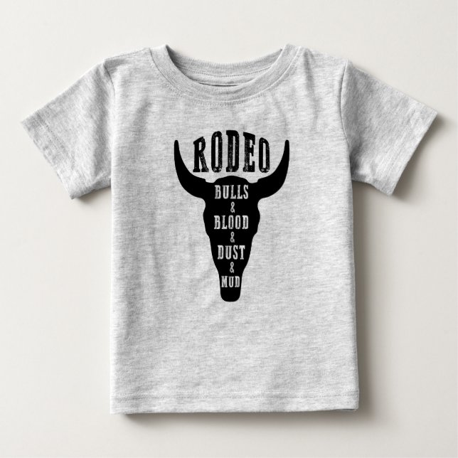 Rodeo/Bulls och Blood/Land Baby/Land Sång T Shirt (Framsida)