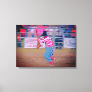 Rodeo Clown Canvas Art