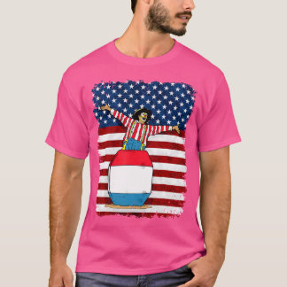 Rodeo Clown on American Flagga Patriotic T Shirt