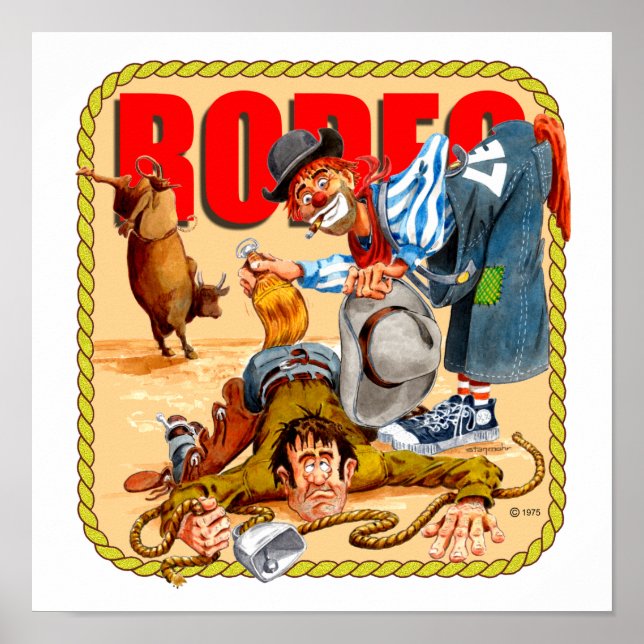 Rodeo Clown Print Poster (Framsidan)