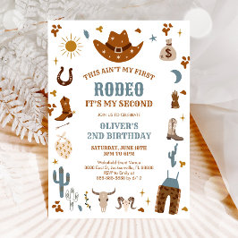 Rodeo Cowboy 2-års födelsedagsinbjudan Inbjudningar