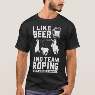 Rodeo Cowboy Barrel Tävla Team Roping Horseback R T Shirt
