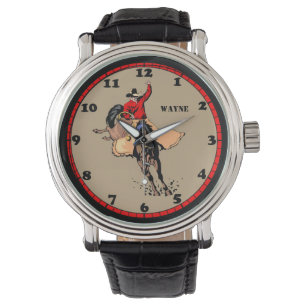 Rodeo Cowboy Bull Rider Anpassningsbar eWatch Watc Armbandsur
