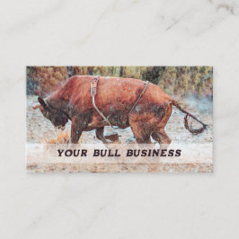 Rodeo Cowboy Bull Riding Visitkort