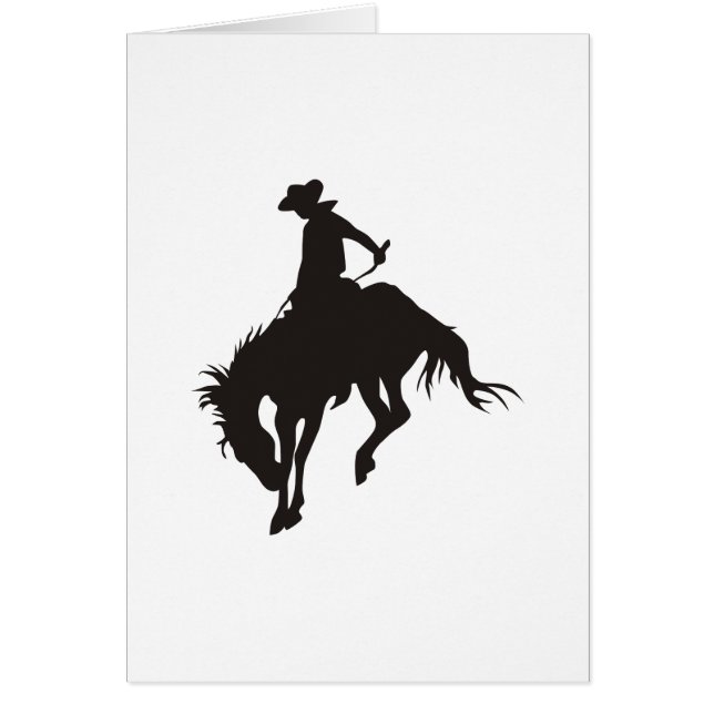 Rodeo Cowboy Hälsningskort (Framsidan)