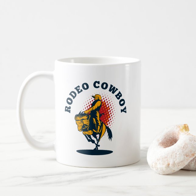 rodeo cowboy kaffemugg (Med munk)