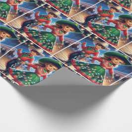Rodeo Cowboy Kids Twirling jul Ljus Presentpapper