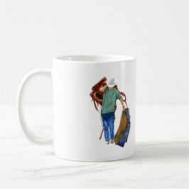 Rodeo Cowboy med Tack Kaffemugg