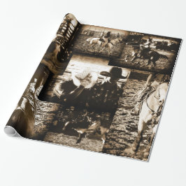 Rodeo Cowboy Rustik Country Western Presentpapper