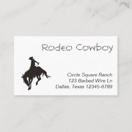 Rodeo Cowboy Silhuett Visitkort