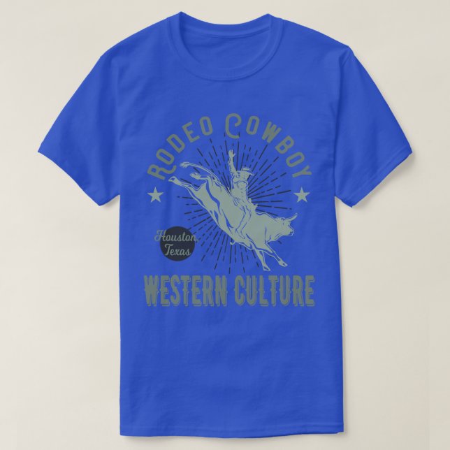 Rodeo Cowboy Westernare Stil T Shirt (Design framsida)