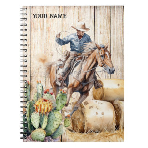 Rodeo cowboyhay (Sydlig vattenfärgshaykaktus) Anteckningsbok