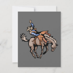 Rodeo cowboyinbjudan och hakhäst inbjudningar