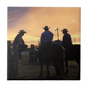 Rodeo Cowboys väntar på Ride Kakelplatta