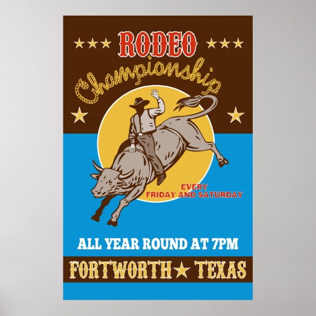Rodeo Cowboytjur poster (Framsidan)
