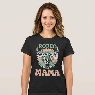 Rodeo Cowgirl Mamma Västerländsk unik Mors dag T Shirt