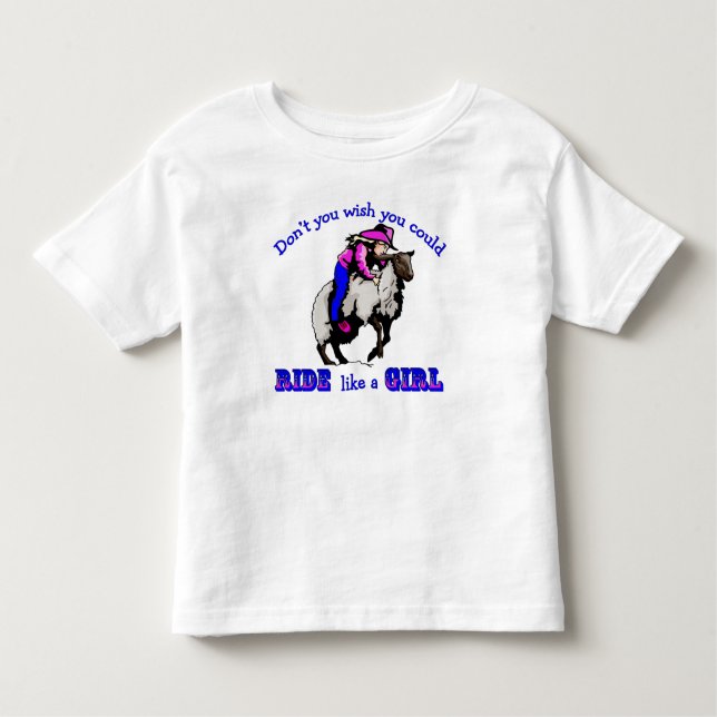 Rodeo Cowgirl Mutton Bustin’ Ride som en flicka T-shirt (Framsida)