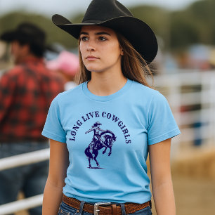 Rodeo Cowgirl on Horse Template T Shirt