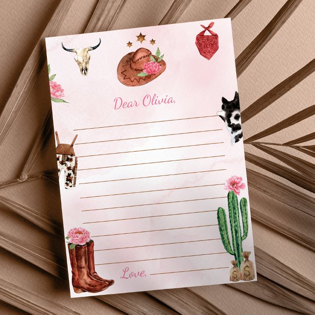 Rodeo Cowgirl Time Capsule Note-meddelandekort Tack Kort (Skapare uppladdad)