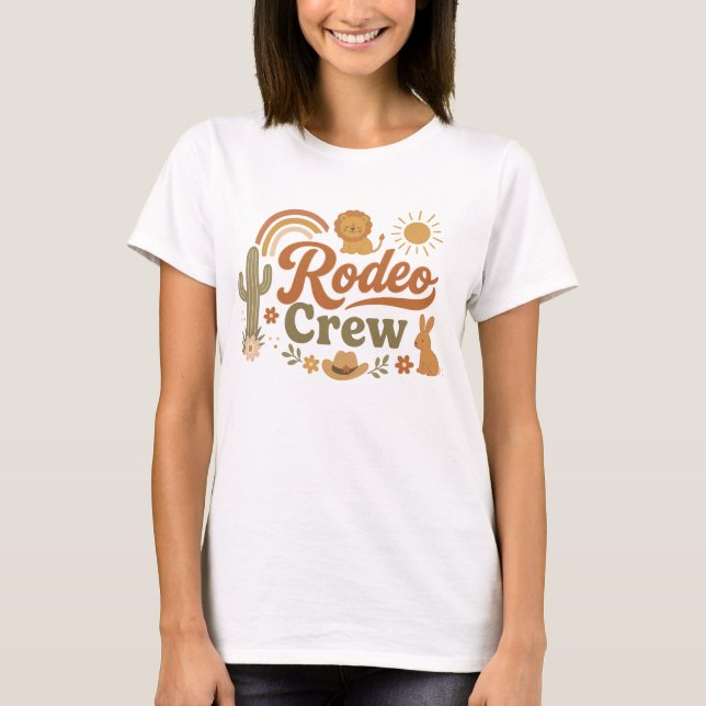 Rodeo Crew Föräldrar Födelsedags T-shirts | Mamma  (Framsida)