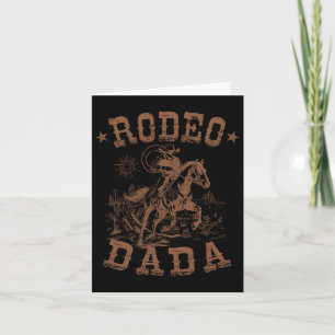 Rodeo Dada Western Cowboy Familj Matchande Fars Kort