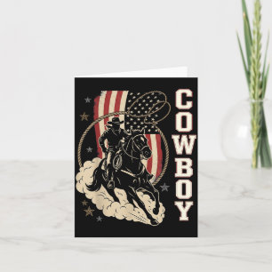 Rodeo Daddy Cowboy Patriotisk Amerikansk Western F Kort