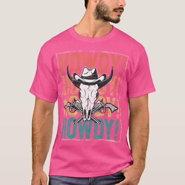 Rodeo Distress Westerna Barn Dance T Shirt (Framsida)