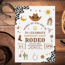 Rodeo First Birthday, Cowboy Birthday Boy