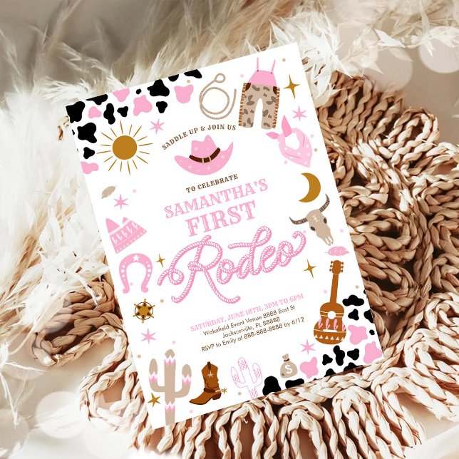 Rodeo First Birthday Invitation Inbjudningar (Skapare uppladdad)