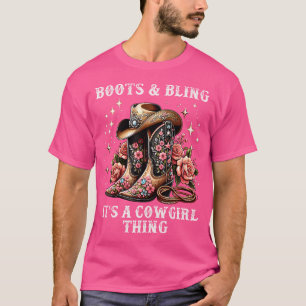 Rodeo Girls kvinnor Cowboyboots och klåda en kon T Shirt