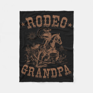Rodeo Grandpa Western Cowboyfamiljen Matching Fath Fleecefilt
