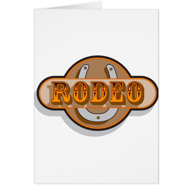 Rodeo Horseshoe Hälsningskort (Framsidan)